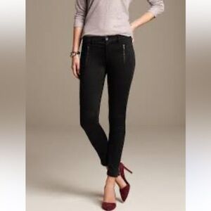 Index Brazil black lowrise skinny riding pant w zipper pocket women's size XS